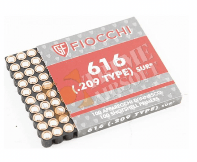 Fiocchi 616 pack of 100 6mm 209 primers  (pack of 3) - Airsoft Grenades