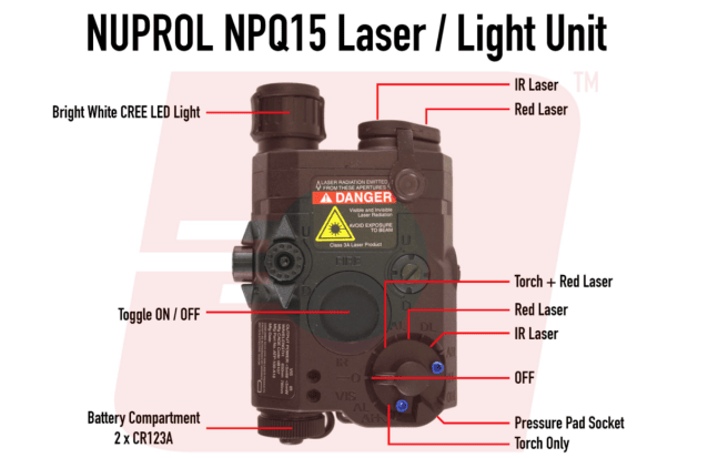 Nuprol npq15 light / red laser box -tan q15 - Nuprol - view 2