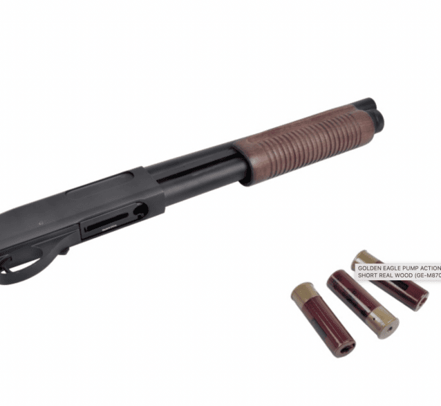 GOLDEN EAGLE PUMP ACTION GAS SAWN OFF SHOTGUN SHORT REAL WOOD - Golden Eagle - view 4
