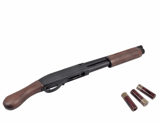 GOLDEN EAGLE PUMP ACTION GAS SAWN OFF SHOTGUN SHORT REAL WOOD - Golden Eagle - view 3