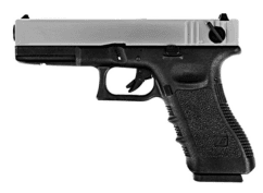 We 18 semi / full auto gbb airsoft pistol silver slide