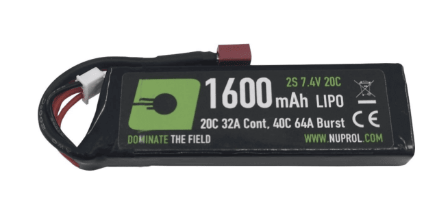 Nuprol power 1600mah lipo 7.4v 20c stick - deans - Nuprol