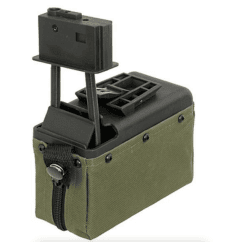 A&k m249/lmg sound control box magazine (1500 rounds - od)