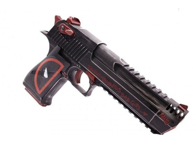 Custom magnum research desert eagle 50ae gbbp black/red deadpool gbb pistol - All Airsoft Gas Pistols - view 3