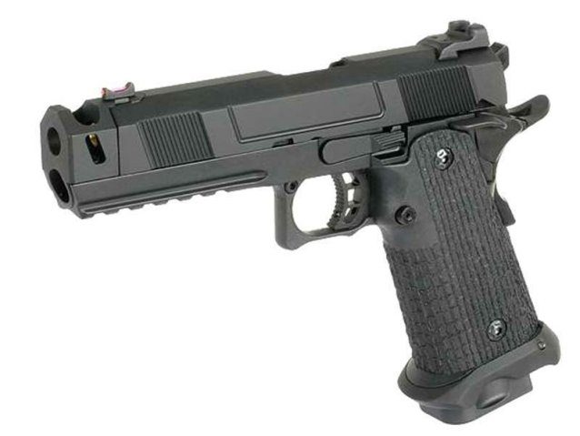 Army custom 5.1 hi-capa with costa compensator (full metal - black - r501) - Airsoft Hi Capa Pistols