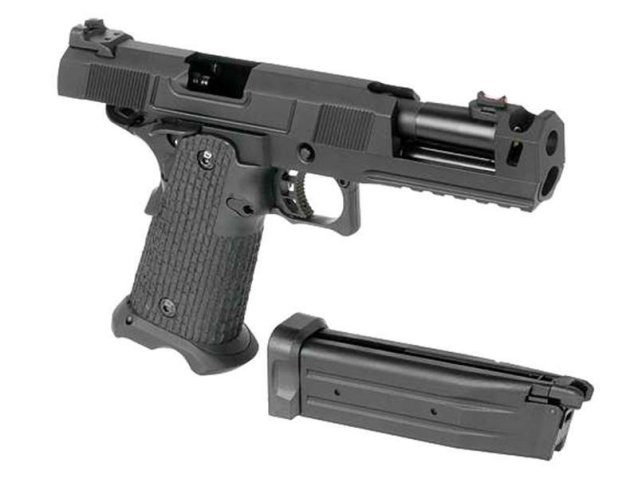 Army custom 5.1 hi-capa with costa compensator (full metal - black - r501) - Airsoft Hi Capa Pistols - view 6