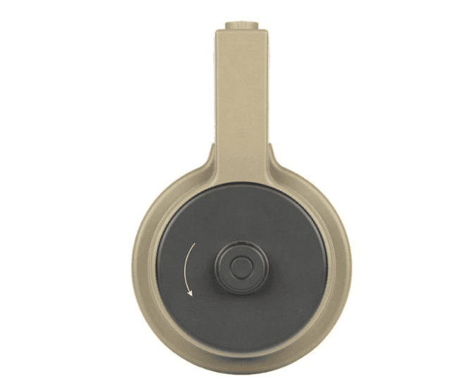 Ares ar style m4/m16 drum winding magazine (2150 rounds - tan - mag-044) - Airsoft AEG Magazines - view 2
