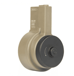 Ares ar style m4/m16 drum winding magazine (2150 rounds - tan - mag-044)