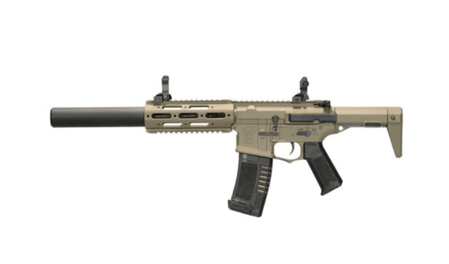 Ares am-014-de short honey badger with extended silencer (tan) - SMG / CQB Airsoft rifles