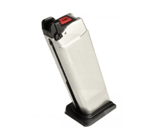 Armorer works custom hex-cut g series gas magazine (aw-vxmg02 - 25 rounds - silver) - Airsoft Pistol Magazines - view 2