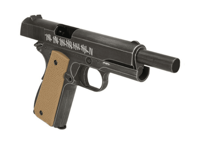 Armorer works custom "molon labe" 1911a1 gas blowback pistol (full metal - tan grips) - Airsoft 1911 Pistols - view 4