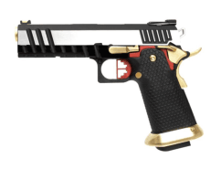 Armorer works custom hi-capa gbbp (silver slide - gold barrel - fully auto. - aw-hx2031)