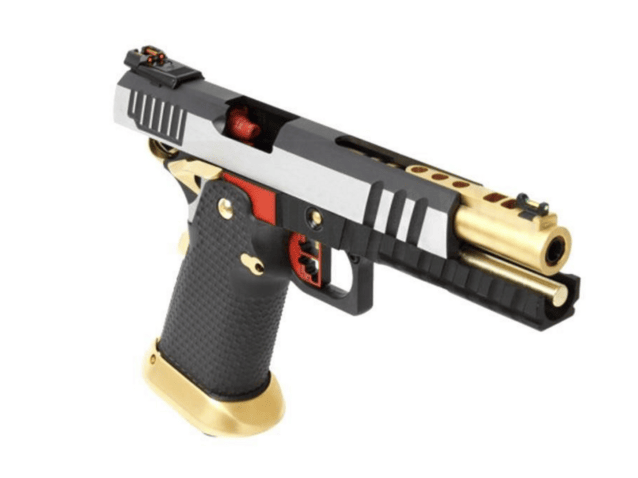 Armorer works custom hi-capa gbbp (silver slide - gold barrel - fully auto. - aw-hx2031) - Airsoft Pistols - view 4