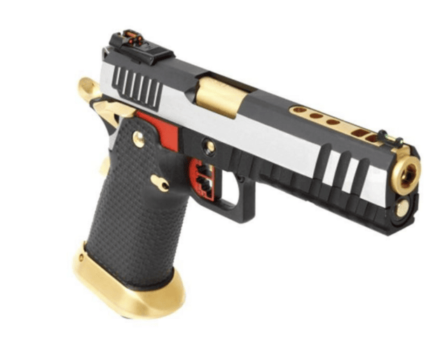 Armorer works custom hi-capa gbbp (silver slide - gold barrel - fully auto. - aw-hx2031) - Airsoft Pistols - view 5