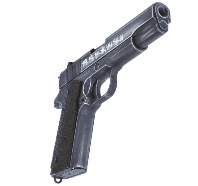 Armorer works custom "molon labe" 1911 gas blowback pistol (full metal - brown grips) - Airsoft 1911 Pistols - view 2