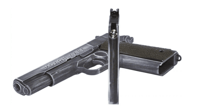 Armorer works custom "molon labe" 1911 gas blowback pistol (full metal - brown grips) - Airsoft 1911 Pistols - view 3