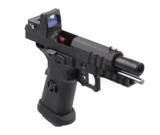 Armorer works custom black ace hi-capa gbbp with RMR Plate (full black slide - black frame - black barrel - aw-hx2602) - Airsoft Hi Capa Pistols - view 2