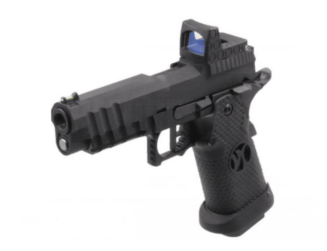 Armorer works custom black ace hi-capa gbbp with RMR Plate (full black slide - black frame - black barrel - aw-hx2602) - Airsoft Hi Capa Pistols - view 4