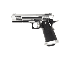 Armorer works custom hi-capa gbbp (split silver slide - black frame - aw-hx1001)