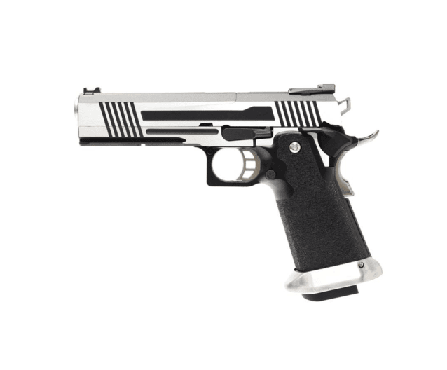 Armorer works custom hi-capa gbbp (split silver slide - black frame - aw-hx1001) - Airsoft Hi Capa Pistols