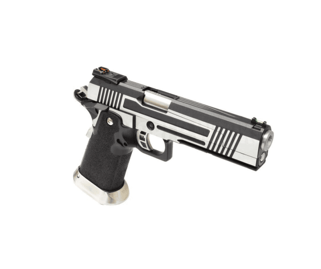 Armorer works custom hi-capa gbbp (split silver slide - black frame - aw-hx1001) - Airsoft Hi Capa Pistols - view 4