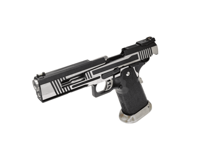 Armorer works custom hi-capa gbbp (split silver slide - black frame - aw-hx1001) - Airsoft Hi Capa Pistols - view 2
