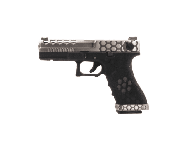 Armorer works custom hex cut gbb (aw-vx0200 - silver) g seies 18 - Airsoft G Series / EU Series