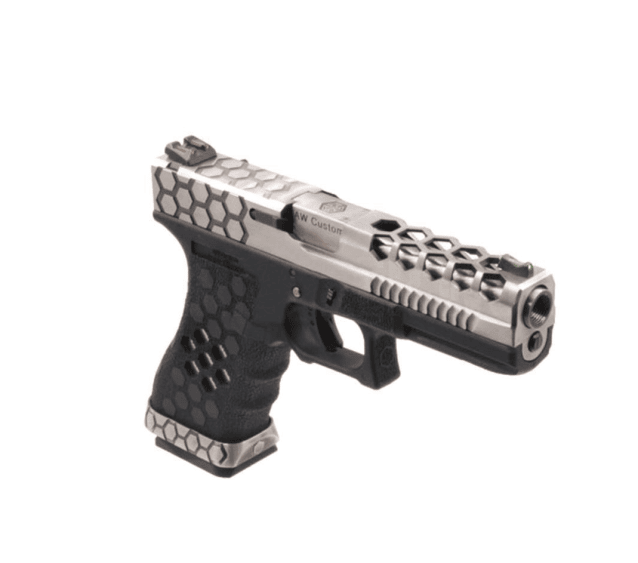 Armorer works custom hex cut gbb (aw-vx0200 - silver) g seies 18 - Airsoft G Series / EU Series - view 2
