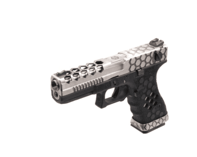 Armorer works custom hex cut gbb (aw-vx0200 - silver) g seies 18 - Airsoft G Series / EU Series - view 3