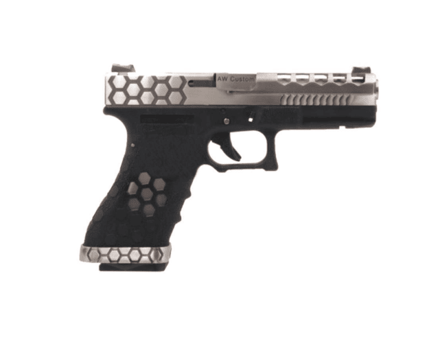 Armorer works custom hex cut gbb (aw-vx0200 - silver) g seies 18 - Airsoft G Series / EU Series - view 4