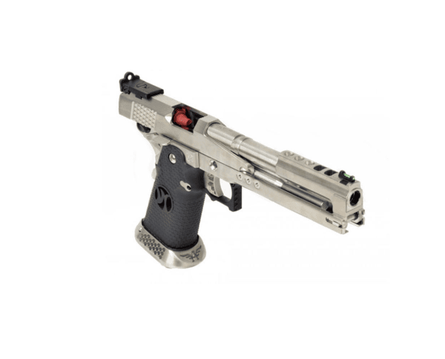 Armorer works custom 'race guns' hi-capa gbbp (dragon silver slide - black grips - aw-hx2201) - Airsoft Hi Capa Pistols - view 4