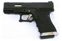 We e force eu19 g series pistol bk (black slide and gold barrel)