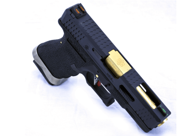 We e force eu19 g series pistol bk (black slide and gold barrel) - Airsoft G Series / EU Series - view 2