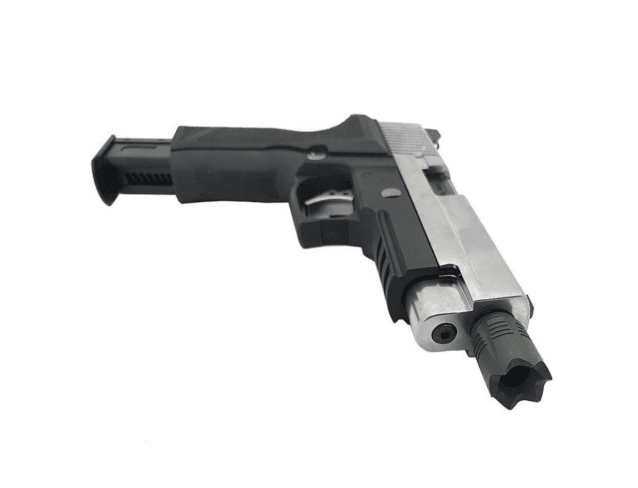We f226 p virus black / silver pistol - Airsoft Guns Used In Movies / Games - view 2