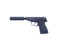 We makarov 654k with silencer black pistol