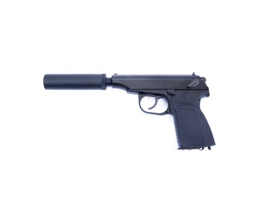 We makarov 654k with silencer black pistol - All Airsoft Gas Pistols