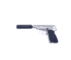 We makarov 654k with silencer silver pistol