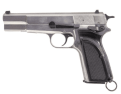 Browning hi-power mkiii gas blowback pistol – silver
