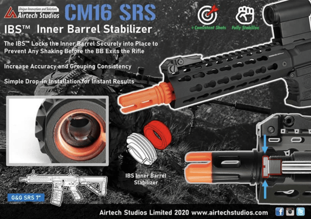 Airtech studios g&g cm16 srs 7" ibs™ inner barrel stabilizer - Airtech Studios - view 9