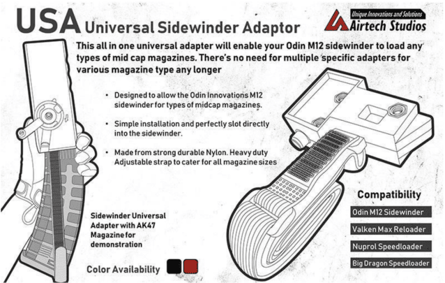 Airtech studios odin/cyclone style sidewinder universal adapter (black) - Airtech Studios - view 8