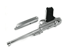We p08 (l) 8" silver luger style pistol