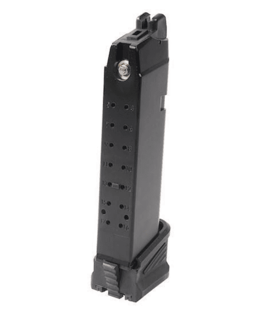 Ascend Airsoft x WE 17 Series Flared Gas Magazine (24 Rounds - DP17)