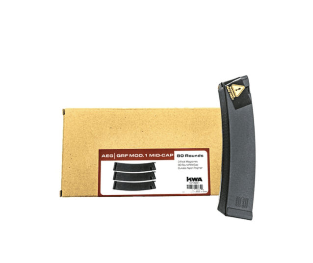 Kwa qrf mod1 series low-cap magazine (3 pack – 80 rounds each – black – 197-09041) - Airsoft AEG Magazines - view 2