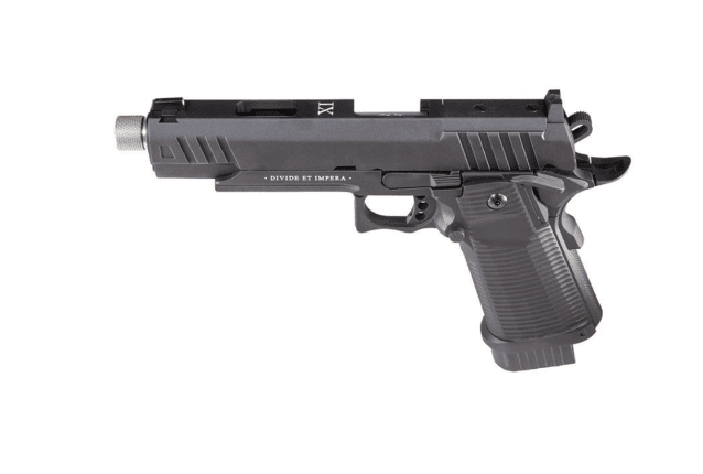 Secutor - ludus xi - hi-capa 5.1 custom pistol (silver barrel - co2 powered - gas ready - black) - Airsoft Hi Capa Pistols