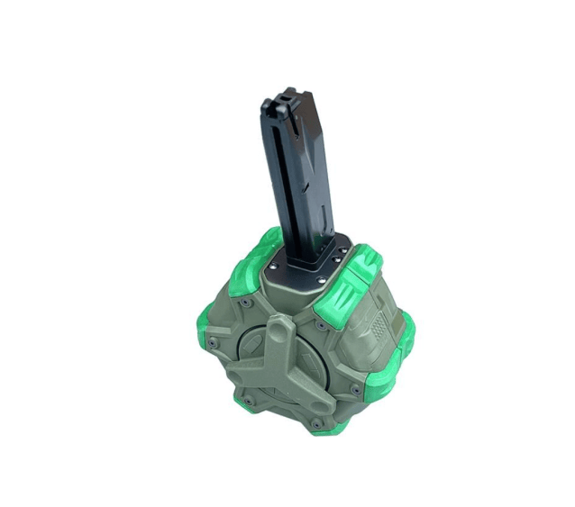 We gas drum magazine for m9/m92 series (350 rounds - od) - Airsoft Pistol Magazines - view 2