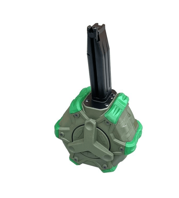 We gas drum magazine for 5.1 hi-capa series (350 rounds - od) - Airsoft Pistol Magazines - view 2