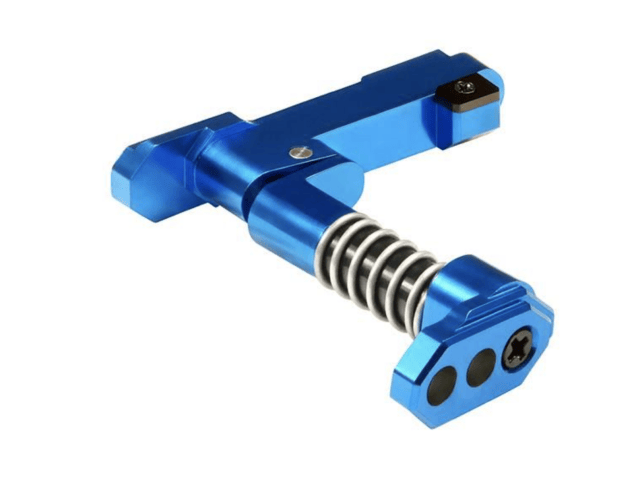 Maxx model cnc aluminum advanced magazine release (style b) (blue) - Airsoft Mag Release Catches - view 2