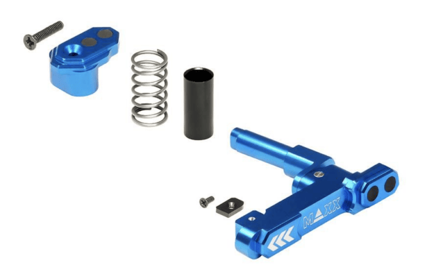 Maxx model cnc aluminum advanced magazine release (style b) (blue) - Airsoft Mag Release Catches - view 3