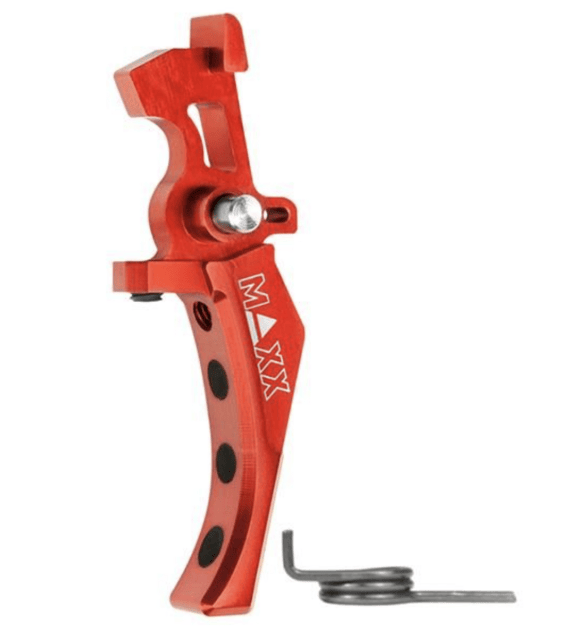 Maxx model cnc aluminum advanced speed trigger (style d) (red) - Airsoft AEG Triggers - view 3