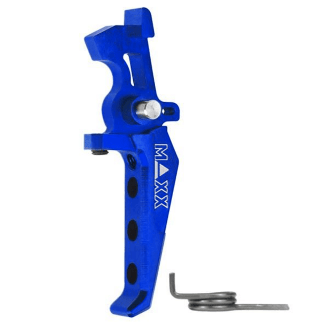 Maxx Model CNC Aluminum Advanced Speed Trigger (Style E) (Blue)